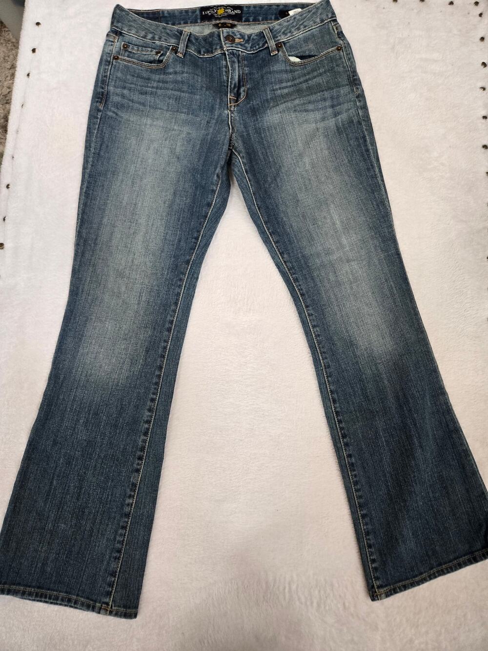 Lucky Brand Layla Boot Jeans Womens 6 28 Blue Denim Mid Rise Bootcut